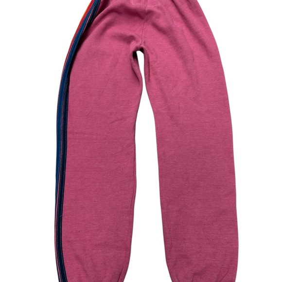 NWT Aviator Nation Sweat Pants Joggers Women's Size L large PINK New with tag - Picture 2 of 4